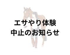 エサやり体験中止のお知らせ